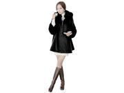 KMFEIL Women s Winter Coat Big Fur Collar Bat Sleeve Woolen Cape Jacket