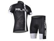 KMFEIL Black Breathable Cycling Jersey Set Outdoor Bike Padded Shorts short sleeve set