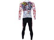 KMFEIL Skull Men Cycling Jersey Pant Set Long Sleeve Biking Clothing Suit