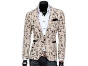 KMFEIL Men Fashion Korean Slim Fit Single breasted Casual Suit Jacket