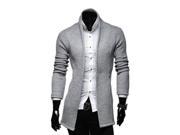 KMFEIL Men Cotton Blend Casual Slimming Fitted Long Sleeve Cardigan Sweater