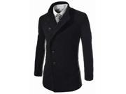 KMFEIL Men Fashion Woolen Buttons Breasted Top Outwear Coat