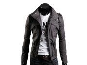 KMFEIL Men s Slim Stand Collar Jacket Casual Thick Coat