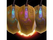 Songiu X6 Wired Gaming Mouse 1800 5200 DPI 6 Buttons Optical USB Golden