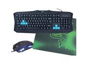 V90 Wired USB Optional Waterproof Gaming Keyboard Mouse Mouse Pad