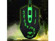 RAJFOO 1800DPI Dharma USB Wired Luminous Game Athletics Upscale Version Mouse