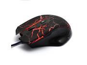 FL·ESPORTS 500 2000DPI 6 Button 4 LED Colors 6600FPS Professional Ergonomics Wired Gaming Mouse Black