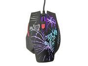 KN 208 Shift LED High Definition Optical Wired Gaming Mouse 800 1200 1600 2400DPI