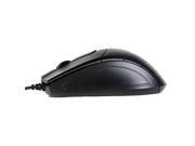 Qisan V55 3Button 1000DPI USB Wired Lightless Matte Surface Optical Mouse Black