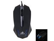 JEQANG JM 032 1200DPI Professional USB Wired Gaming Mouse with Blue Light Black