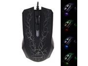 JEQANG JM 069 800 1200 1600 DPI Professional Colorful Glare USB Wired Gaming Mouse Black