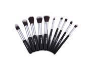 Vander 10Pc Makeup Brushes Set Kit Cosmetic Tool Powder Foundation Eyeshadow Brush Kit Black