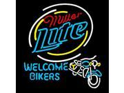 Fashion Neon Sign Miller LIte Bikers Handcrafted Real Glass Lamp Neon Light Neon Sign Beerbar Sign Neon Beer Sign 24x20