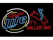 Fashion Neon Sign Miller Lite Bullrider Handcrafted Real Glass Lamp Neon Light Neon Sign Beerbar Sign Neon Beer Sign 24x20