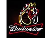 Fashion Neon Sign Budweiser horsehead Handcrafted Real Glass Lamp Neon Light Neon Sign Beerbar Sign Neon Beer Sign 19x15