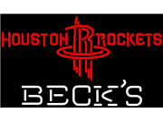 Fashion Neon Sign Becks Houston Rockets NBA Handcrafted Real Glass Lamp Neon Light Neon Sign Beerbar Sign Neon Beer Sign 24X20