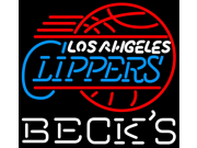 Fashion Neon Sign Becks Los Angeles Clippers NBA Handcrafted Real Glass Lamp Neon Light Neon Sign Beerbar Sign Neon Beer Sign 24X20