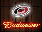 Fashion Neon Sign Budweiser Carolina Hurricanes Handcrafted Real Glass Lamp Neon Light Neon Sign Beerbar Sign Neon Beer Sign 19x15