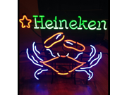 Super Bright! Fashion Neon Sign New Beer Bar Crab Sign Handcrafted Real Glass Neon Light Sign Home Beer Bar Pub Recreation Room Game Room Windows Garage Wall Si