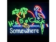Fashion Neon Sign It s 5 O clock Somewhere Handcrafted Real Glass Lamp Neon Light Neon Sign Beerbar Sign Neon Beer Sign 19x15