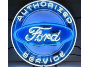 Fashion Handcraft Ford Authorized Service Real Glass Neon Light Sign 24x24!!!Best Offer!