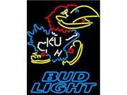 Fashion Handcraft Bud Light Kansas Jayhawks Real Glass Neon Light Sign 24x20!!!