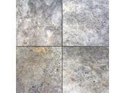 Sample of Silver Travertine 16X16 Honed Unfilled Tumbled