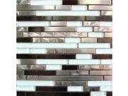 Sample of Stainless Steel Glass Mix 12x12 Interlock Mosaic