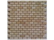 Sample of Crema Marfil Interlocking Mini Brick Polished