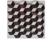 Sample of Illusion 3D Mosaic Interlocking 12x12 Polished