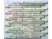 Sample of Arabescato Carrara Maze Interlocking 12x12 Mosaic