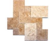 Sample of Tuscany Beige French Pattern 16 Sft Honed Unfilled Chipped Brushed