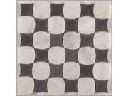 Sample of White Cloud 2x2 Checker Blend Honed 12x12