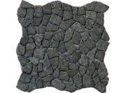 Sample of Flat Charcoal Pebbles 16X16 Natural