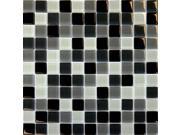 Sample of Black and White Blend Glass 1x1x8MM