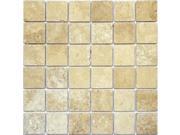 Sample of Ivory Travertine 2x2 Honed