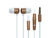 Dtaitech cherry wood stereo earphones for iPhone Samsung Android smart phone with mic 1.3M Anti kink cable 3.5mm universal plug remote control earbud DT WM075