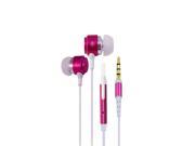 Dtaitech metal stereo earphones 3.5mm universal plug 1.3M Anti kink cable for iPad Android Smart phones DT M96 Hot Purple