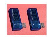 2pcs Blue USB Current Tester Detector Ampere Meter 3.5V 7V 0A 3A 3A NEW