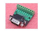 DB9 G1 DB9 Nut Type Connector 9Pin Male Adapter Terminal Module RS232