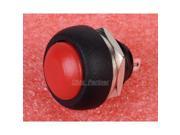 Red 12mm Mini Round Waterproof Lockless Momentary Contact Push Button Switch