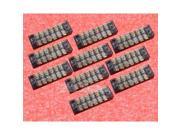 10pcs 600V 15A Wire Terminal Connector w Six Position cover 6 positions