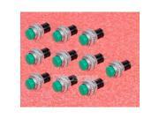 10pcs Green Locking Latching OFF ON Push Button 10mm DS 314