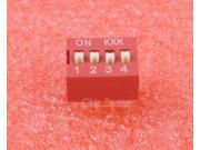 1pcs Red 2.54mm Pitch 8 pins 4 Positions Ways Slide Type DIP Switch
