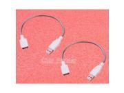 2pcs USB Power Apply Cable Extension Cord Flexible Metal Tubing for USB Lamp