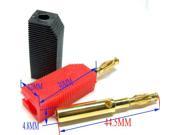 50PCS Gold plating 4MM banana plug for Binding Post Speakers Terminals