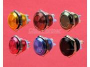 16mm Start Horn Button Momentary Stainless Steel Metal Push Switch 6 colors