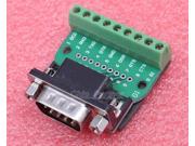 DB9 G1 DB9 Nut Type Connector 9Pin Male Adapter Terminal Module RS232