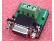 DB9 M3 DB9 Nut Type Connector 3Pin Female Adapter Terminal Module RS232