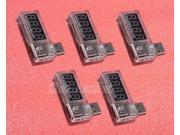 5pcs Translucent USB Current Tester Detector Charger Ampere Meter 3.5V 7V 0A 3A